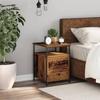 VidaXL Bedside Table Old Wood 34x35.5x50 Cm Engineered Wood, Bedside Furniture, Side Table, Bed Cabinet, 857258