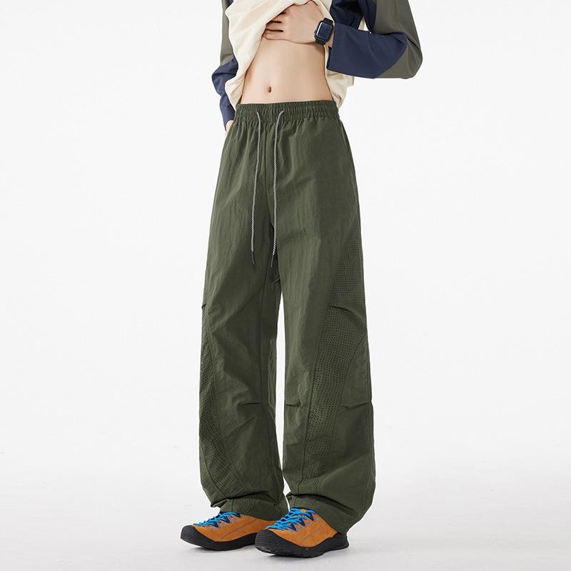 Men Summer Thin Loose Quick Dry Outdoor Cargo Casual Long Trousers