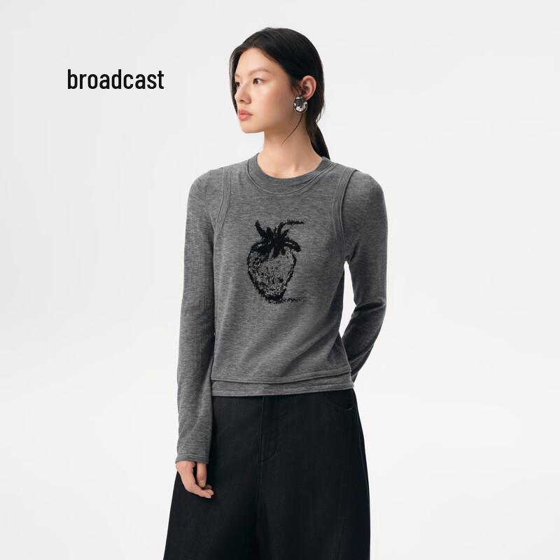 

Broadcast Faux Two-Piece Pullover Knit Sweater L