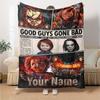 Name Custom Chucky Print Flannel Blanket High Quality Warm Comfortable Cover for All Seasons Perfect for Gifts Home Decor