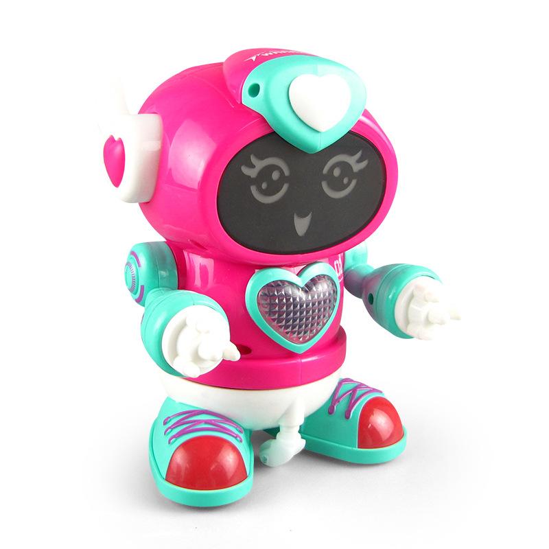 Electric Cartoon Rock Robot Music Light Swing Dancing Robot Toy