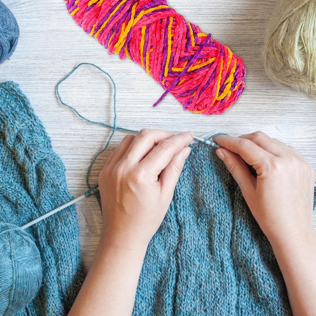 1Pcs Silk Woolen Yarn Lightweight Comfortable DIY Knitting Supplies Crochet Projects Handcrafts Material Thicken Woolen Yarn