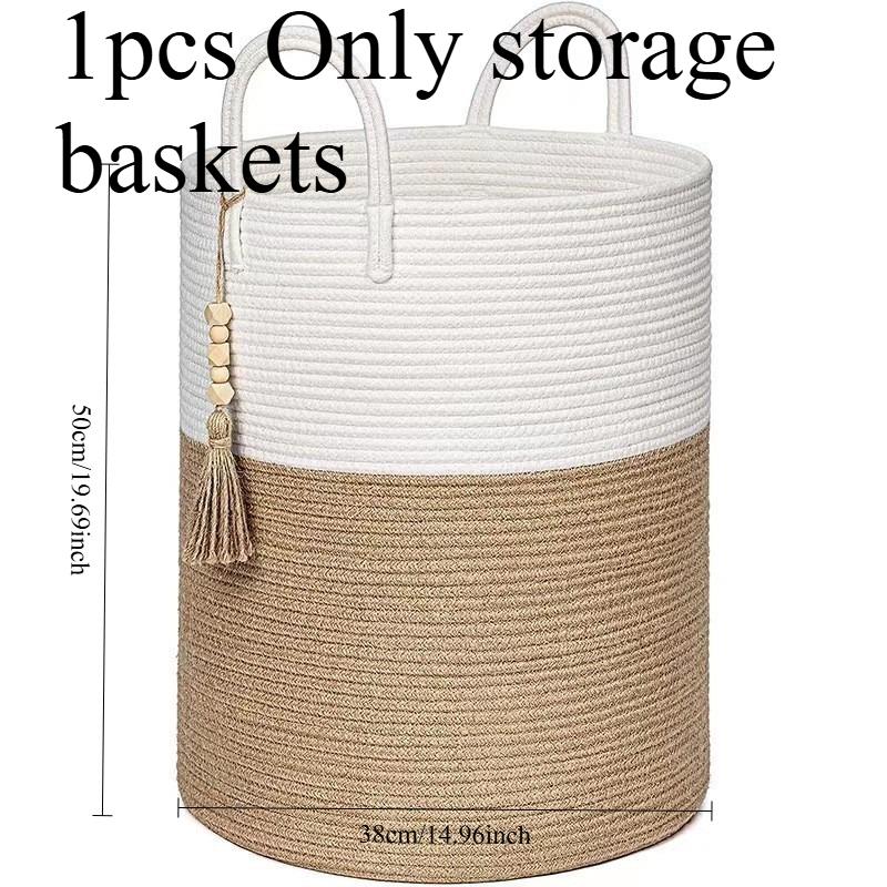 1pcs Multifunctional Storage Basket Dirty Clothes Basket Dirty Clothes Basket Woven Basket Storage Storage Basket