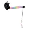 Multifunctional Bird Perch Stand With Suction Cup For Parrots Detachable Dropping Tray Comfortable Grip
