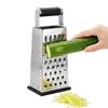 Stainless Steel Standing Cheese Grater Four-Sided Non-Slip Handle Kitchen Gadgets For Slicing Vegetable Ginger Potato Meal Prep