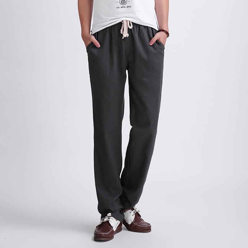 2024 Men's Casual Loose Cotton Linen Pants, Plus Size M-5XL