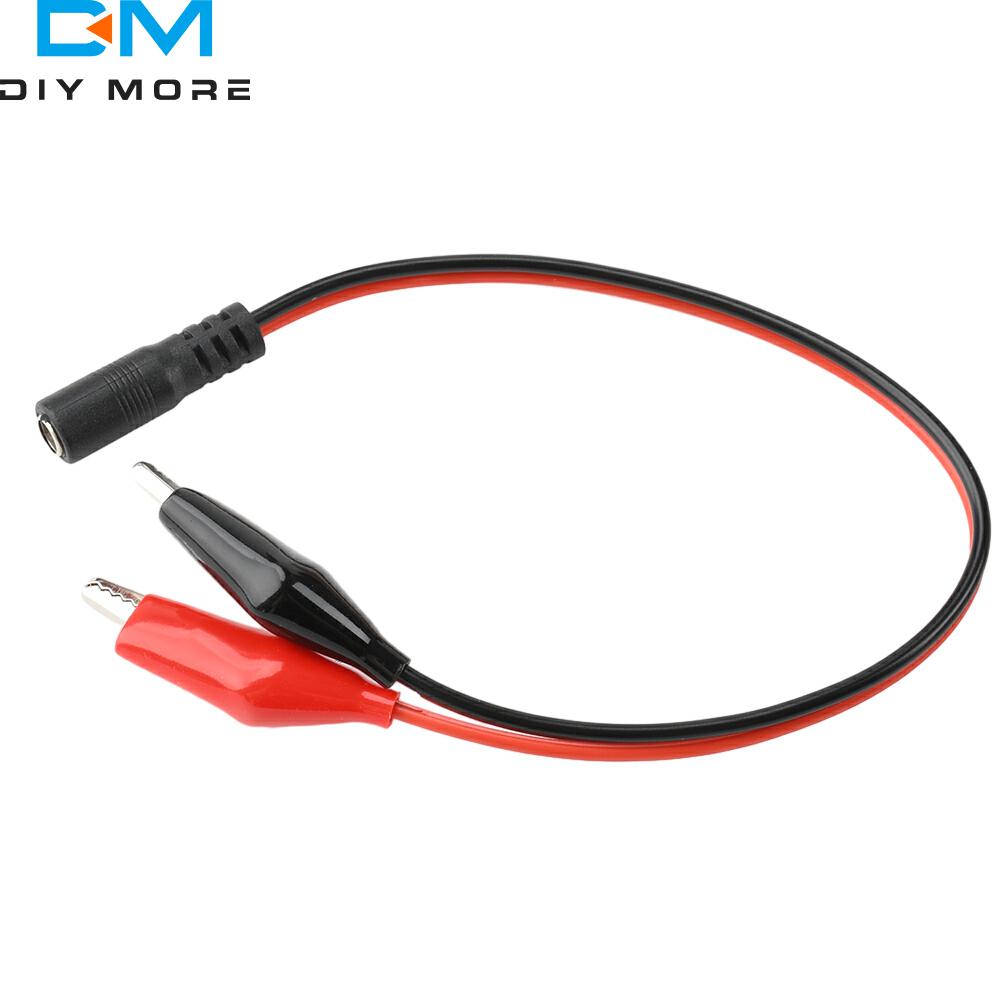 5.5*2.1mm Alligator Clip DC Power Male Female Test Lead Cable Crocodile Wire Connector To Male 25cm 30cm