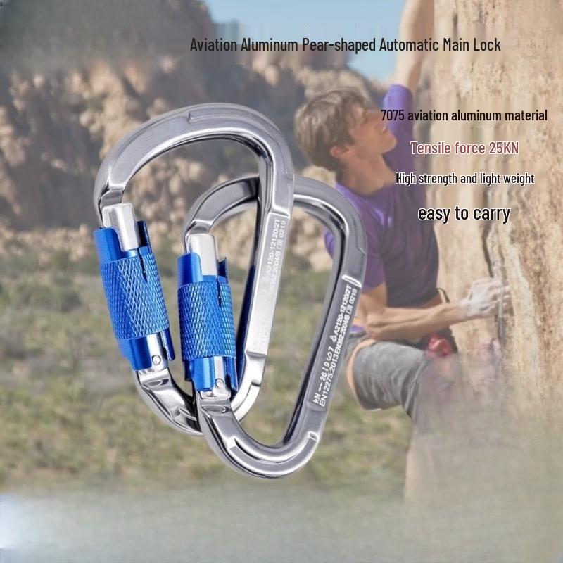 ML Aviation Aluminum Pear-shaped Auto-Lock Carabiner