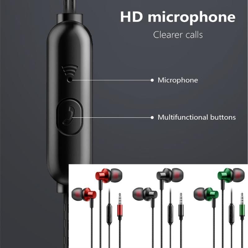 3.5mm Earbud In Ear Headphones Bass Drivens In Ear Headphones with Control 3.5mm Earphones Comfortable Earbud Present