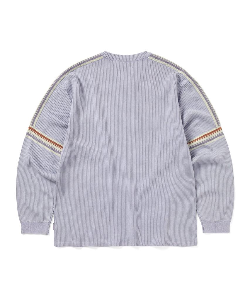 THISISNEVERTHAT Striped Knit L/S Top Lavender