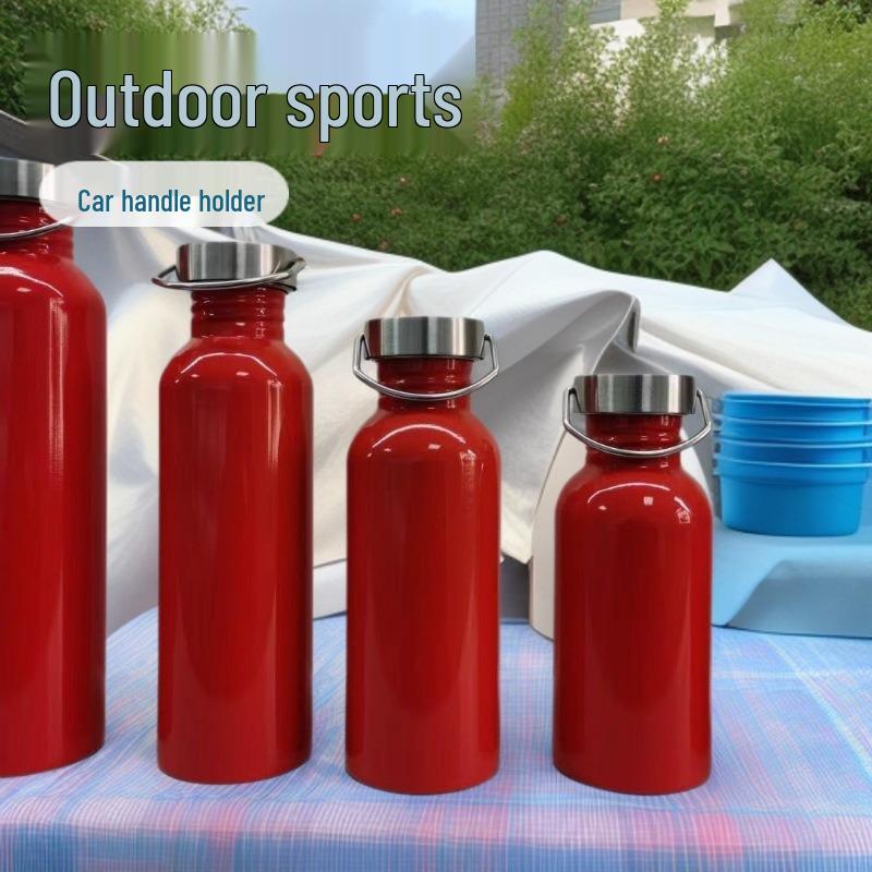 304 Stainless Steel Wide Mouth Sports Bottle - Single-layer, Portable Outdoor Water Cup for Cycling