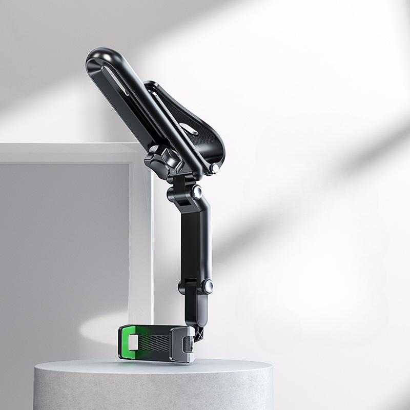 Uchwyt na telefon komórkowy do osłony przeciwsłonecznej samochodu, wielofunkcyjny, obrotowy o 1080°, wysuwany, odpowiedni do wszystkich telefonów komórkowych