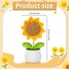 Artificial Flowers with Pot for Office Desk,car Dashboard,Home décor, Decorative Items for Living Room,Gifts for Woman (Sunflower 2 PC)