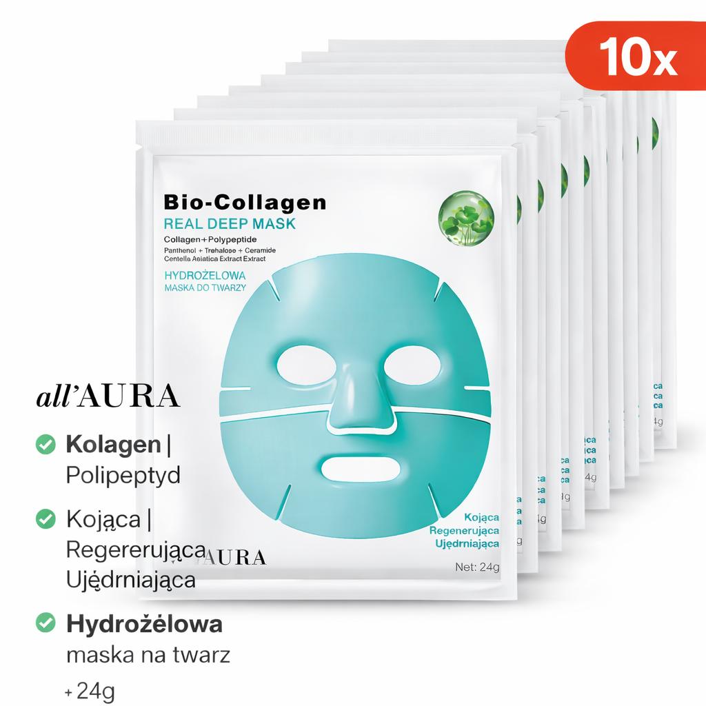 All'Aura Set Hydrogel Collagen Mask X10 Green