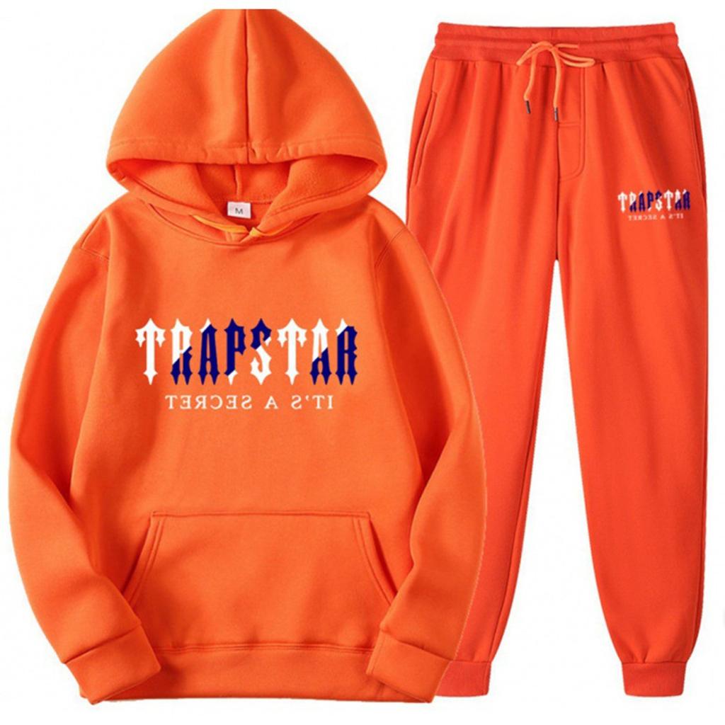 Women's Hooded Athletic Tracksuit Unisex Two-Piece Running Clothing Long Sleeve Pullover Hoodie Sweatshirt + Track Pants Set