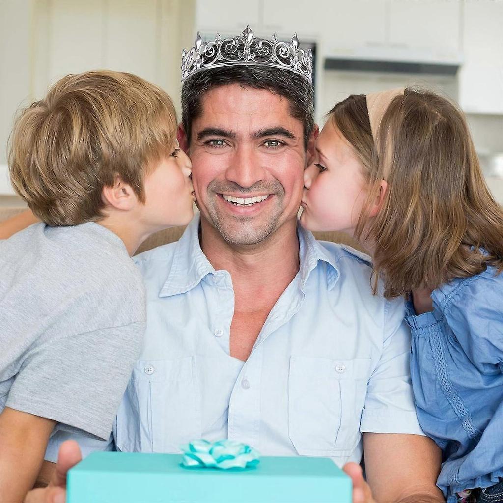 Gold King Crowns for Men Women, Metal Royal Prince Crown and Tiaras for Birthday Prom Party Hats Costume