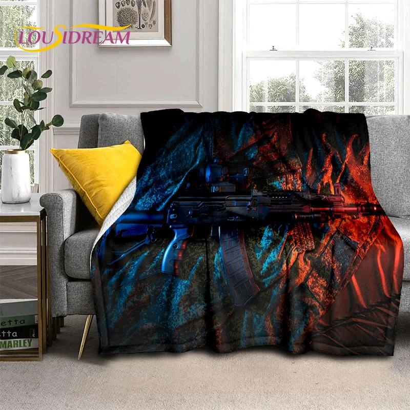 29 Style Retro Guns Pistol Ammunition Bullet Cartridge AK M4 Soft Flannel Blankets,Throw Blanket for Picnic Beds Sofa Bedroom
