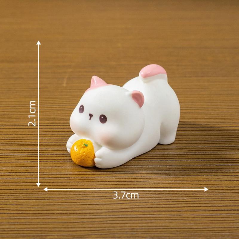 Cartoon Cat Figurines Miniatures Cute Diy Handicraft Mini Cat Ornament Resin Crafts Kitten Statue Micro Landscape Ornaments