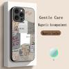 Good grades fashion ins pattern Phone Case For iPhone 17 16 15 14 13 12 Plus Pro Max High-end Luxury Magsafe Sheepskin