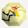 Pippi Longstocking Themed Travel Umbrella-8 Ribs Automatic Opening and Closing, Portable Folding Design, Compact and Stylish Umbrella Suitab