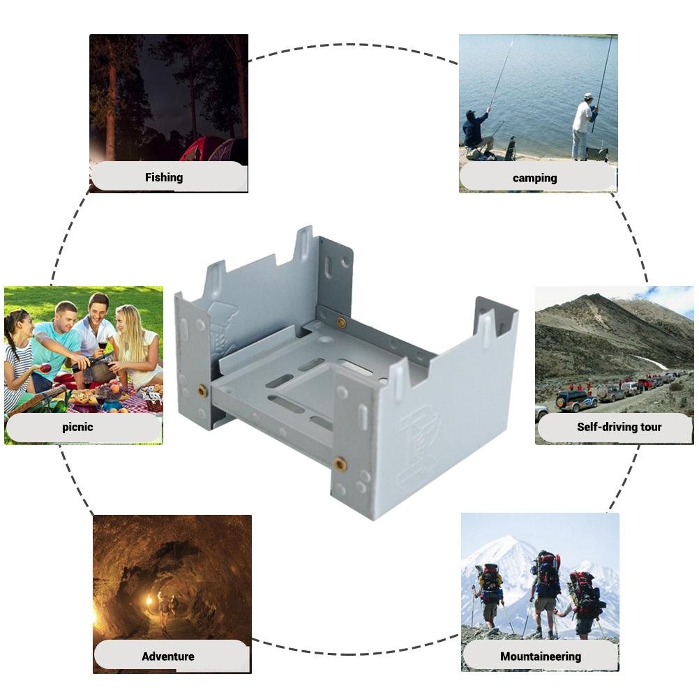 Folding Camping Stove Compact Windproof Stove for Outdoor Emergency Camping Hiking