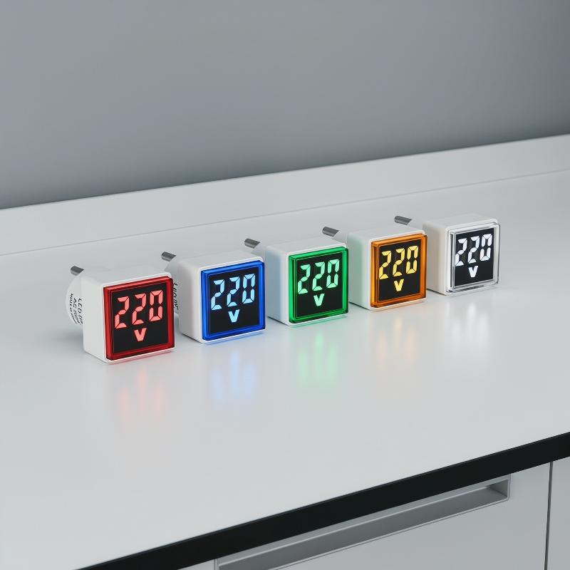 Led Digital Ac Voltmeter Indicator Square Eu Plug Digital Voltmeter 50–500V Voltage Measurement Range
