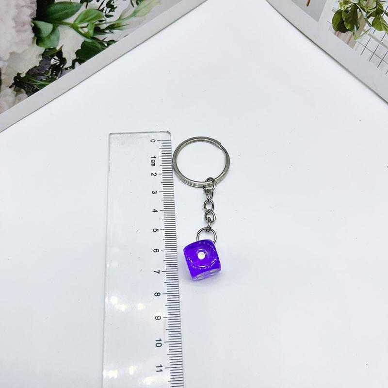 Kreativní Malý Doplněk Pro Auto Klíčenka Mini Přívěsek Závěsky na Batoh Kroužek na Klíče Originalita Akrylová Kostka Kroužek na Klíče Dárek