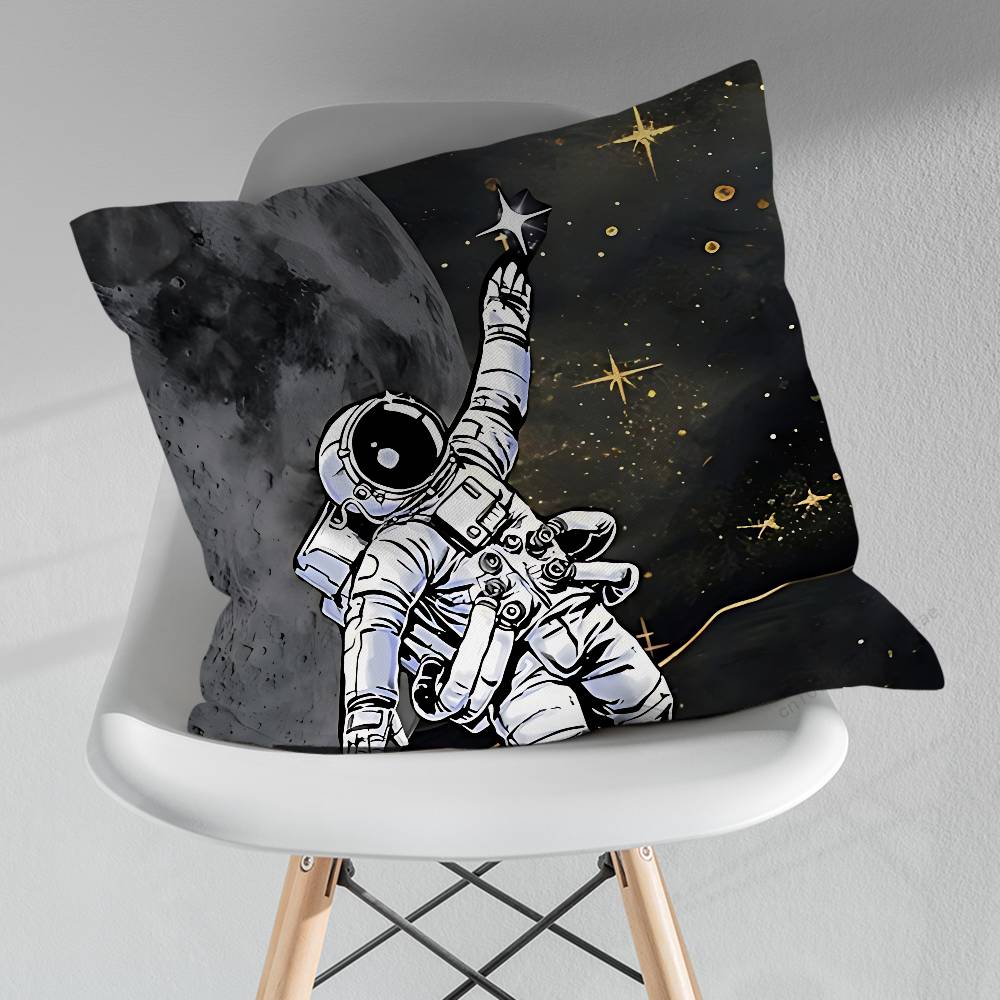 Cool Cartoon Art Astronaut Pillow Case For 30x30cm45x45cm55x55cm For Home Bedroom Decoration And Protector