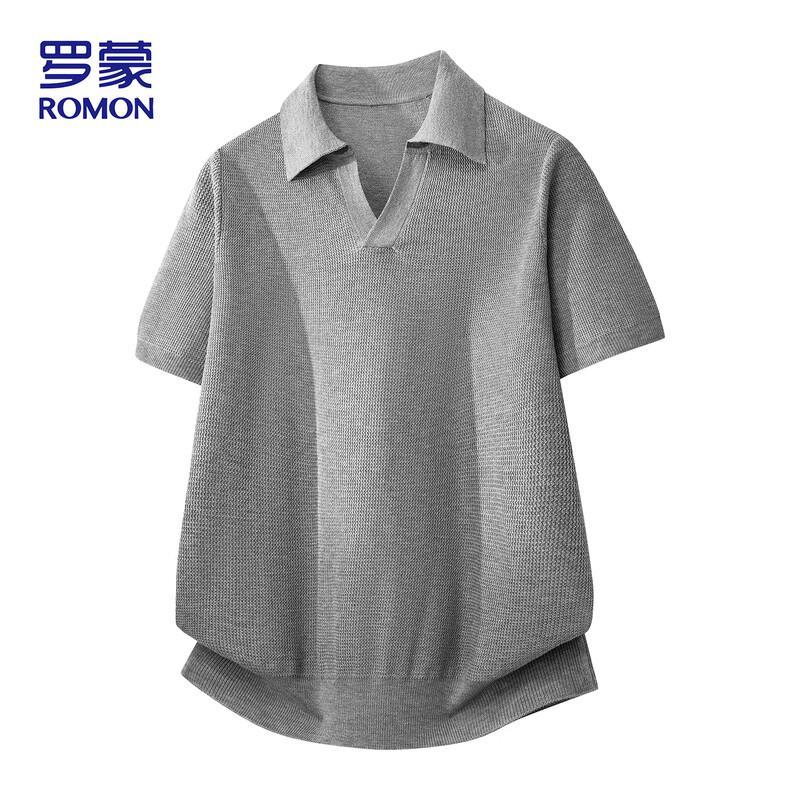 

ROMON Men s Breathable Ice Silk Polo T-Shirt M
