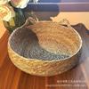 Cesto Culla Intrecciato in Rattan con Cuscino Morbido Design Rotondo Ciambella Nidino Accogliente Caldo Confortevole per Gatti e Cani