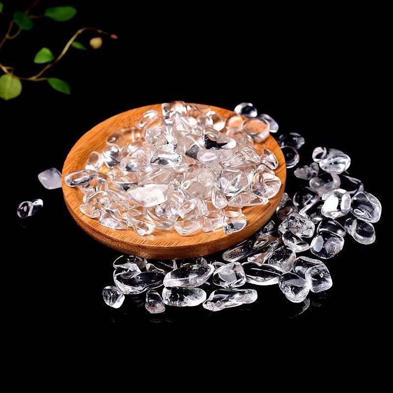 Natural White Crystal Tumbled Stone Bracelet & Purifying Storage Bowl