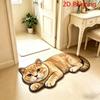 Non-Slip Cat-Shaped Area Rug Washable Soft Plush Rug Unique Home Decorative Carpet  for Living Room