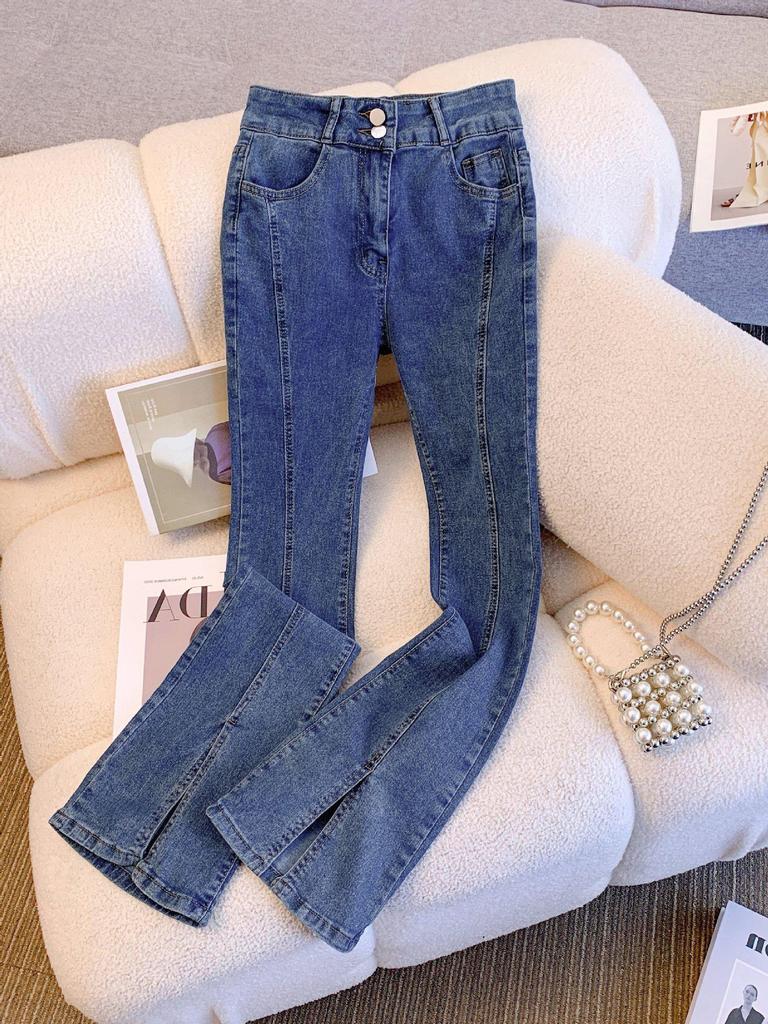 High-Waisted Stretch Slimming Wide-Leg Jeans for Women