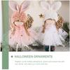 2 Pcs Cute Angel Pendant Garden for Outside Decorate Christmas Ornaments Pink