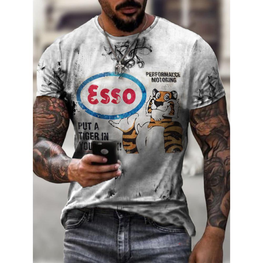 

Летняя новая графическая повседневная футболка с короткими рукавами для мужчин, уличная одежда большого размера, футболки большого размера с 3D цифровой печатью для мужчин 2XL