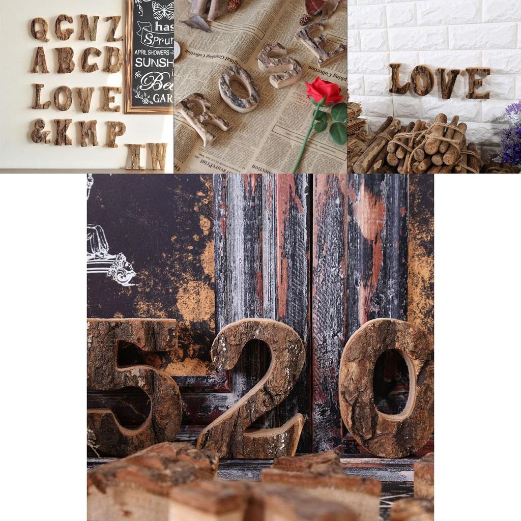 Classic Design Wood Alphabet And Number Wall Hanging Plaque For Timeless Home Decoration