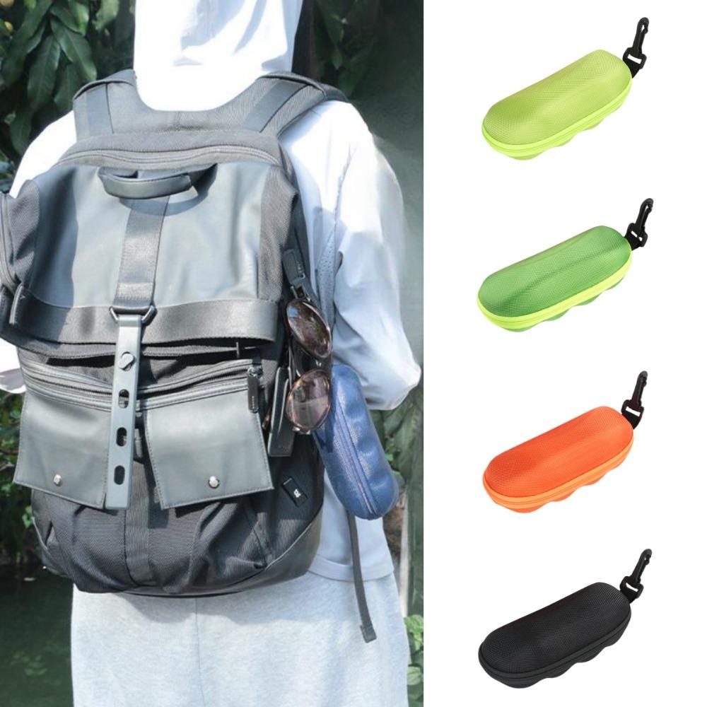 

Soft Portable Zipper Eyeglasses Bag with Buckle Sunglasses Protective Eyewear Accessories темно-зелений колір