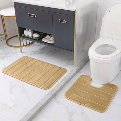 4 Stück/Set Schwamm Badezimmermatte Wasserabsorbierender Badteppich Rutschfest Maschinenwaschbare Bodenmatte für Badewanne Dusche Toilette