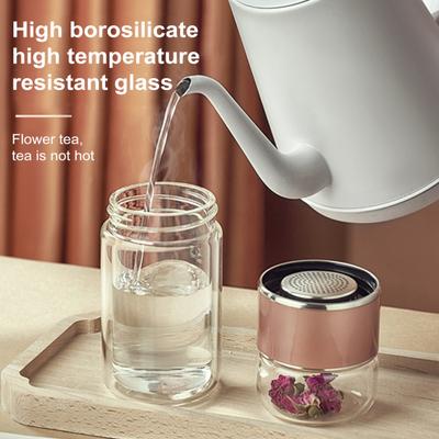 Glas Tee-Ei Doppel Schicht Isolierung Tee Maker Auslaufsicher Tragbare Reise Teekanne