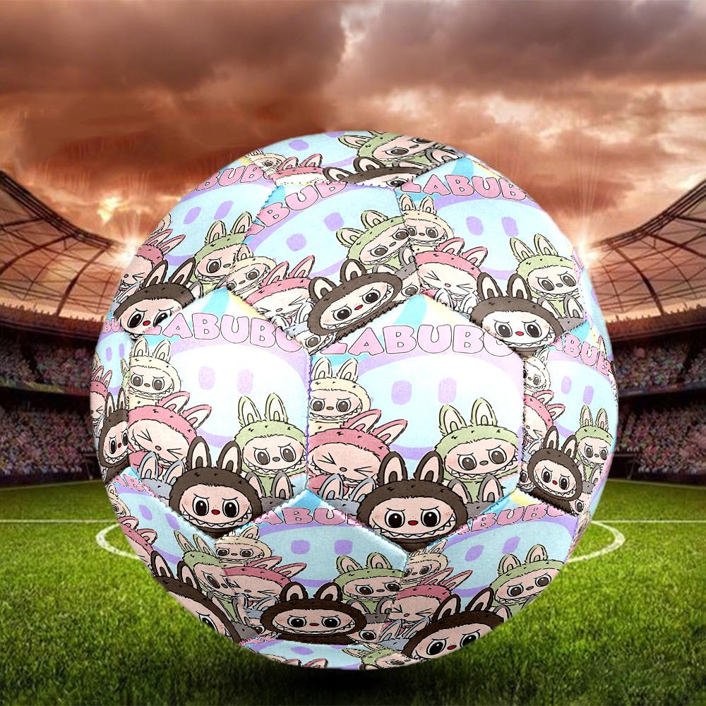 Labubu Print Size 5 Soccer Ball, Standard Match Football for Sports Game and Team Practice, Ideal Gift for Soccer Fans