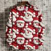 Christmas Element Pattern Men's Sweatshirt Santa Claus 3D Print Pullover Autumn Women Crew Neck Hoodie Long Sleeve Kids Tops