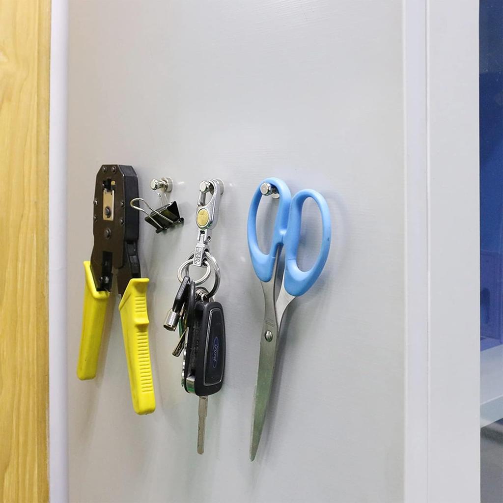 4Pack Fridge Magnet, Push Pin Magnets, Strong Rare Earth Magnets for Whiteboard Refrigerator, Small Neodymium Magnets for Kitchen Home