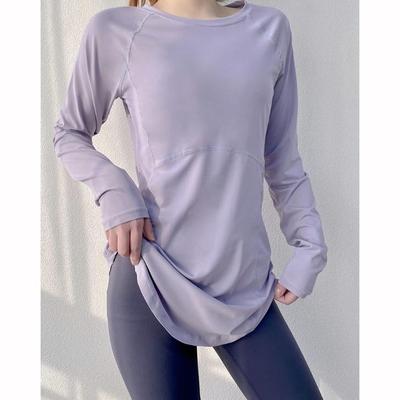 Manica Lunga Yoga Donne Abbigliamento Sportivo Palestra Corsa Bluse Camicie Sport Fitness Maglietta Allenamento in Palestra