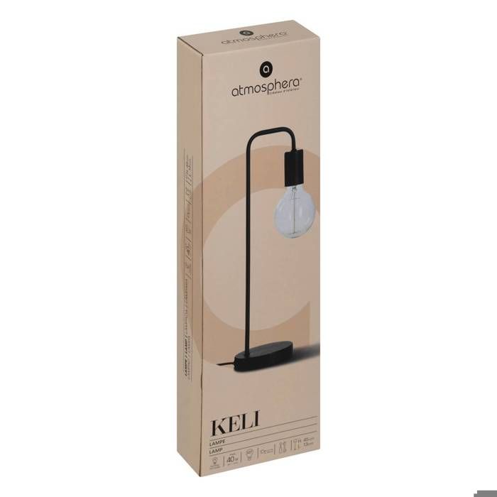 Lampe métal "Keli" noir H45cm - Atmosphera createur d'interieur