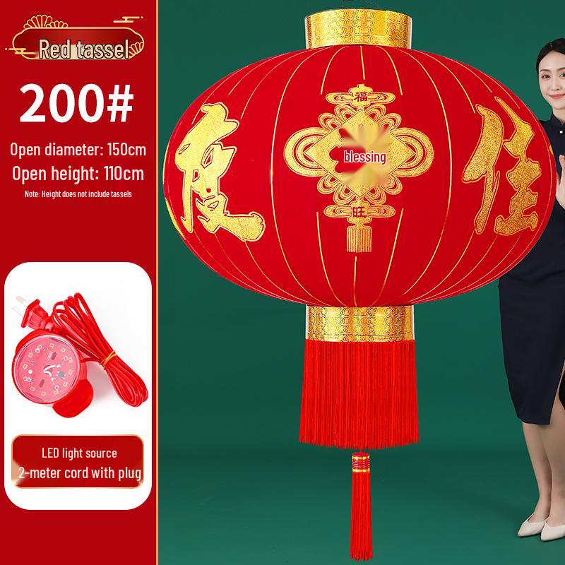 2026 New Style Red Lantern Pair for Main Entrance - Spring Festival Celebration Decor