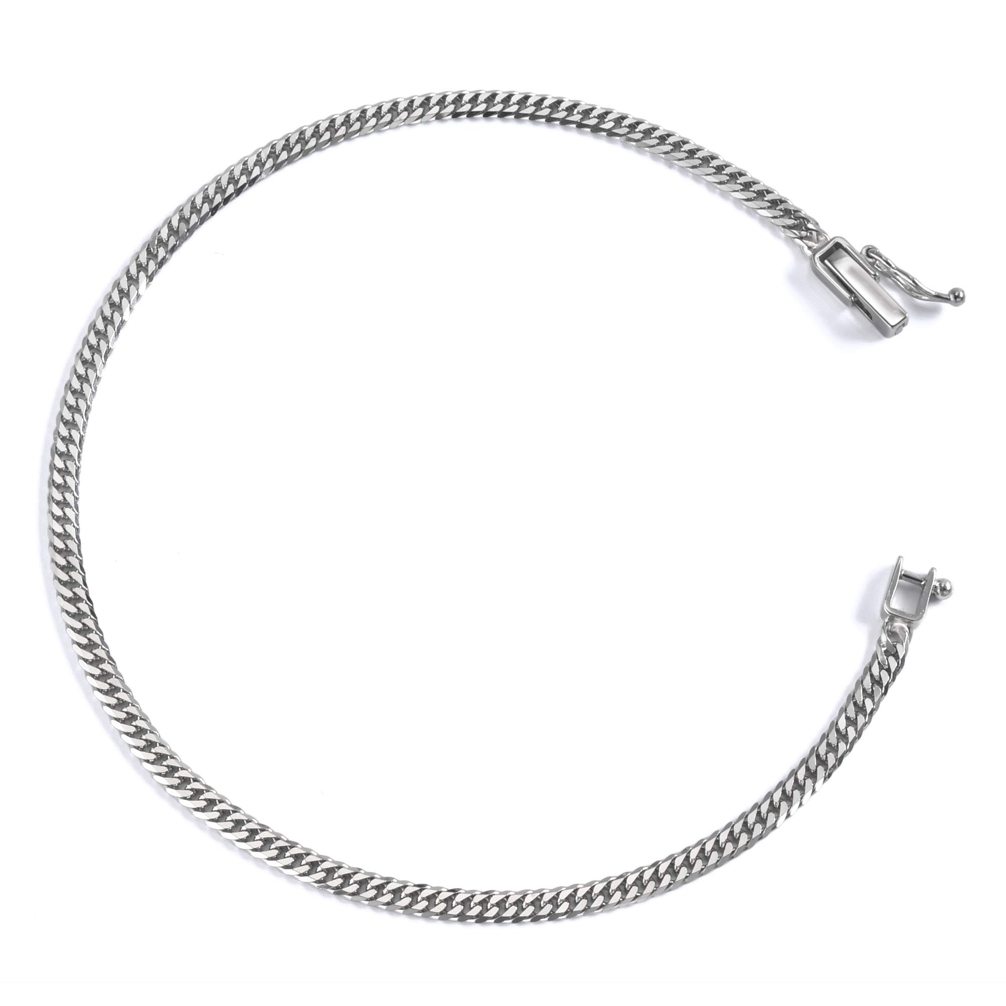 

Platinum 850 Kihei Bracelet 6 Sides Double 18cm Pt850 Mint Certification Mark Platinum Chain [Speranza] 4.5g платиновий