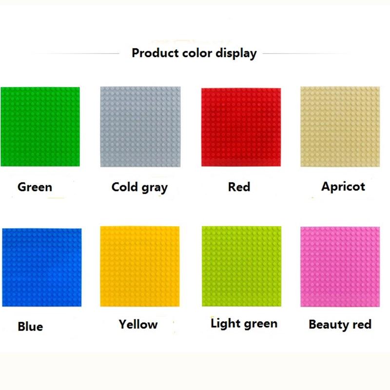 Placă de bază 16*16 puncte pentru cărămizi mari Placă de bază în 9 culori Blocuri de construcție DIY Jucării pentru copii