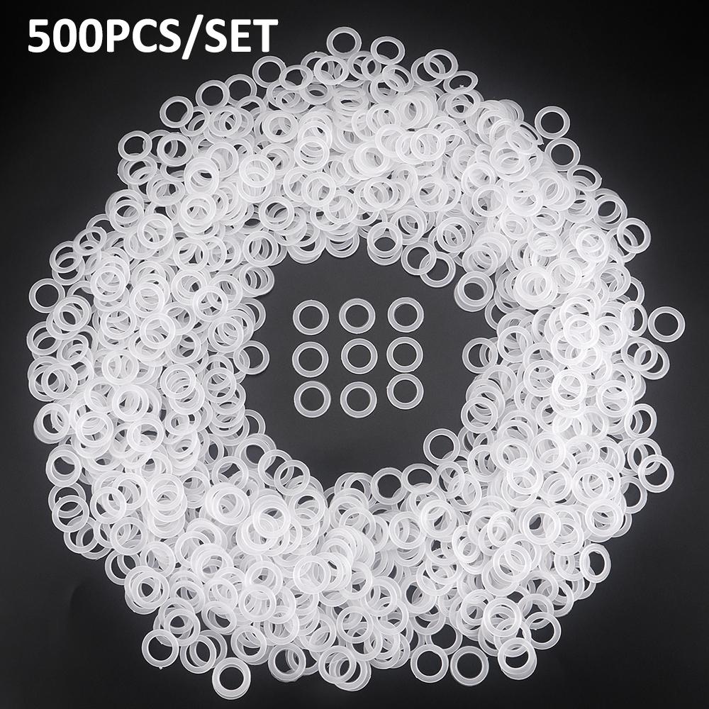 500pcs Plastic Round Crochet Ring O-Ring Suitable for DIY Crafts Supplies Crochet Knitting Bag, Bag Accessories Crafts Supplies белый