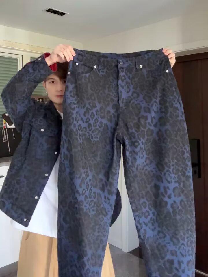 Pánské letní maskáčové overaly s širokými nohavicemi - trendy americký high street styl