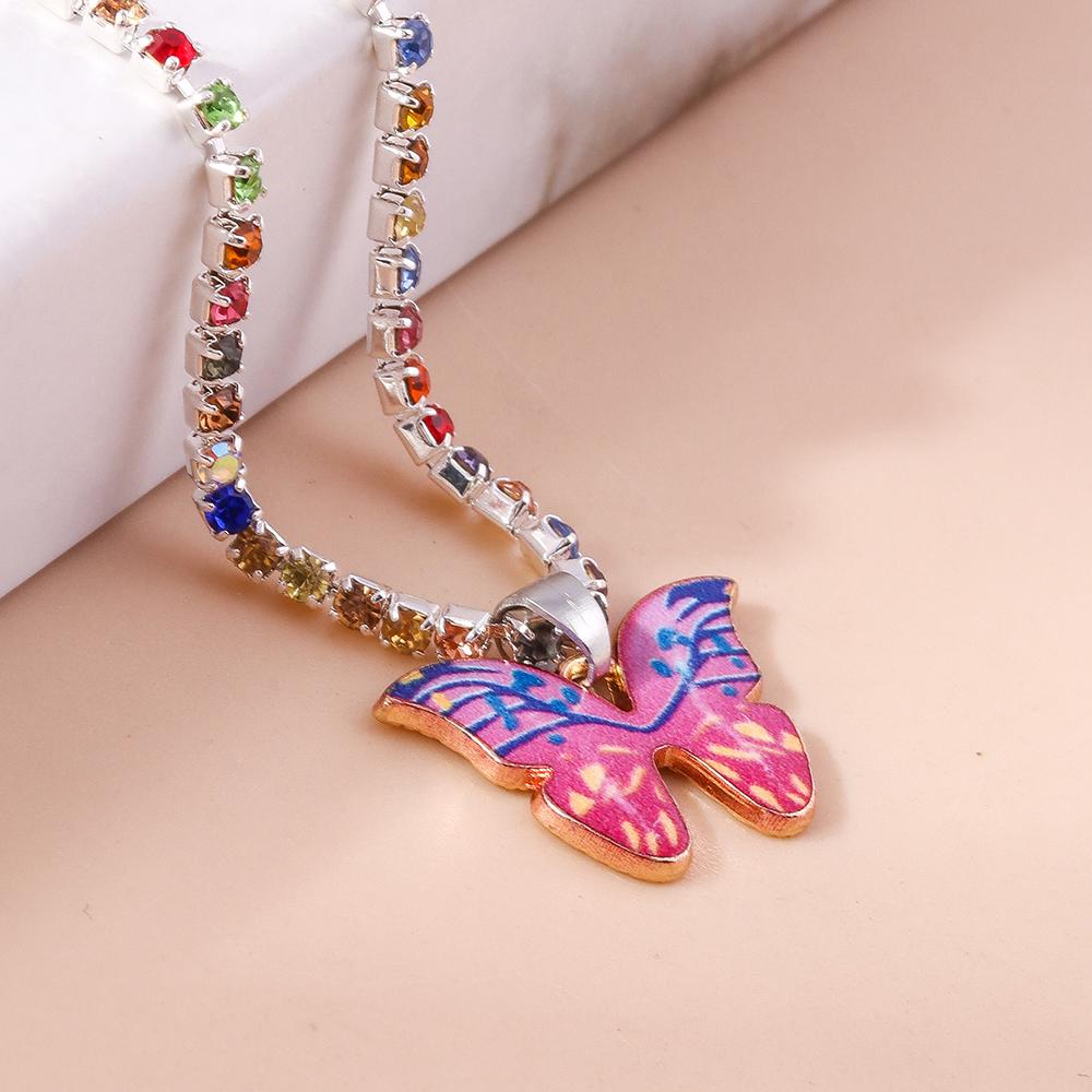 Cute Colorful Butterfly Anklet for Women Girls Crystal Chain Anklets Party Holiday Foot Jewelry Gifts